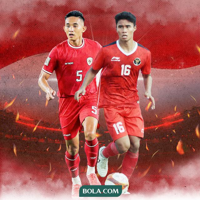 Ilustrasi - Rizky Ridho dan Muhammad Ferrari Timnas Indonesia