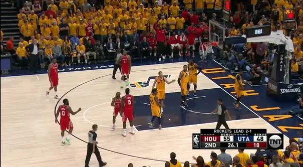 Berita video game recap NBA 2017-2018 antara Houston Rockets melawan Utah Jazz dengan skor 100-87.