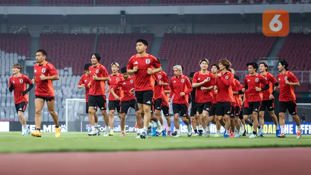 Foto: Vibes-nya Serasa Pertandingan di Piala Dunia, Begini Suasana Latihan Resmi Timnas Jepang
