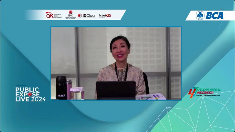 Executive Vice President PT Bank Central Asia Tbk (BBCA) Vera Eve Lim, dalam konferensi pers Public Expose Live, Rabu (28/8/2024). (Pipit/Liputan6.com)