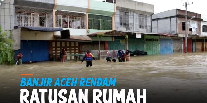 VIDEO: Banjir Aceh, Tujuh Desa dan Jalanan Nasional Terendam Air 1 Meter
