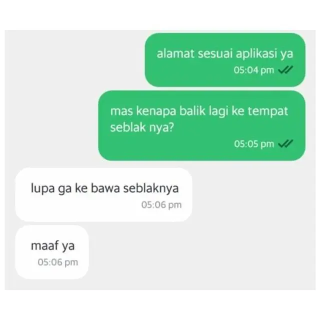 6 Chat Kocak Driver Ojol Lupa dengan Penumpang dan Orderan Ini Bikin Tepuk Jidat