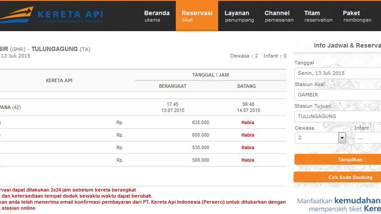 Keabisan Tiket Kereta Api Online? Kejar di Tempat ini