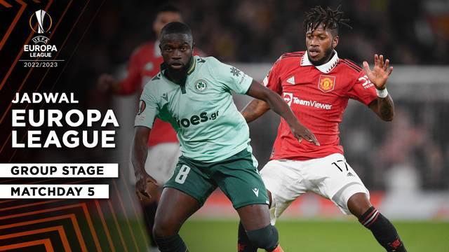 Berita Motiongrafis tentang Jadwal Liga Europa Matchday 5, Manchester United Incar Kemenangan Saat Hadapi Sheriff Tiraspol.
