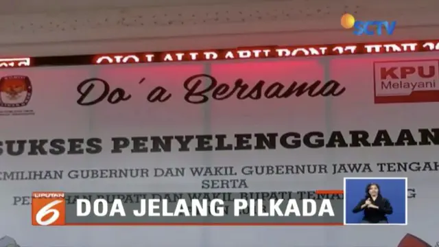 Jelang pilkada, panitia KPU Temanggung, Jawa Tengah, gelar doa bersama. Begitu juga dengan TNI dan Polri di Makassar, Sulawesi Selatan.
