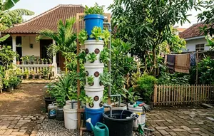 5 Cara Membuat Menara Hidroponik dari Ember Bekas, Solusi Berkebun Hemat Lahan