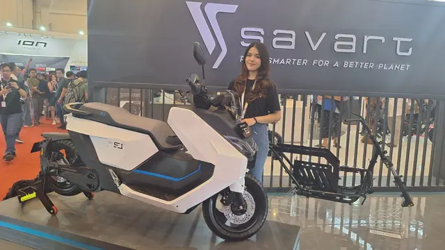 Savart EV, Merek Motor Listrik Lokal Melantai di IMOS+ 2023 (Arief A/Liputan6.com)