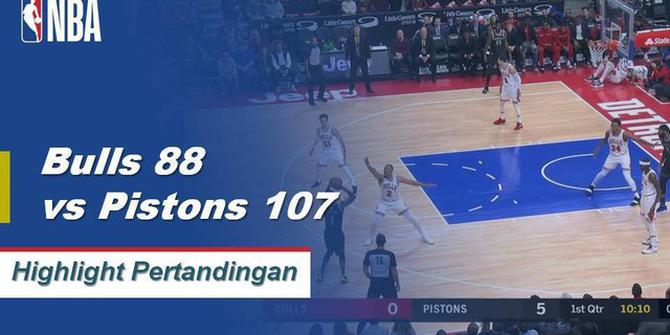 Cuplikan Pertandingan NBA : Bulls 88 vs Pistons 107