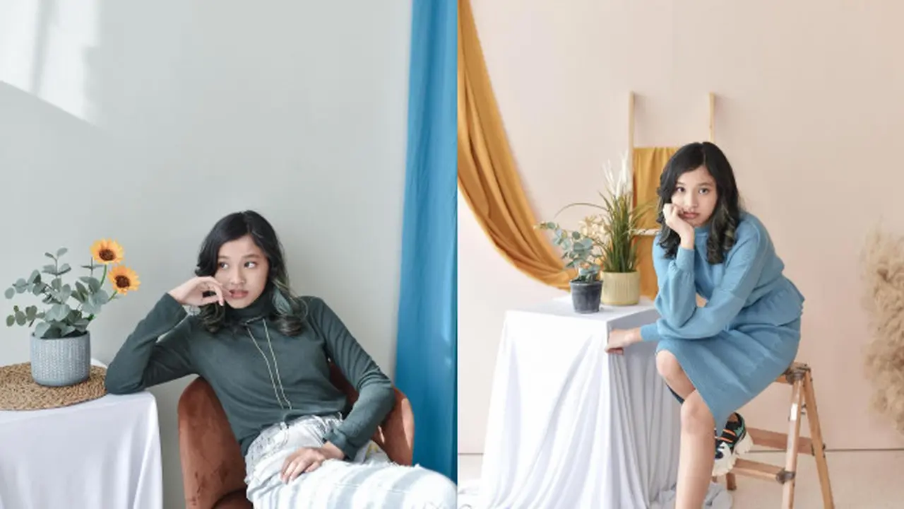 Gaya Pemotretan Shakiena Azalea Putri Pasha Ungu, Rambutnya Curi Perhatian