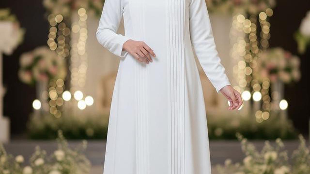 9 Model Gamis Putih Simple dan Elegan untuk Acara Syukuran, Tampil Anggun dan Bersahaja