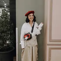 Topi baret yang lagi trend di kalangan pecinta fashion. (Sumber foto: andienaisyah/instagram)