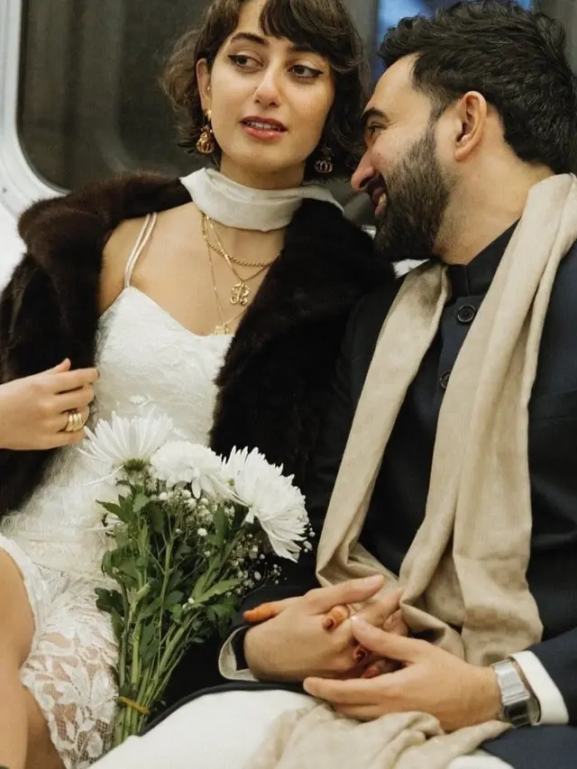 Rama Duwaji dan Zohran Mamdani yang baru saja menikah. [@zohrankmamdani]