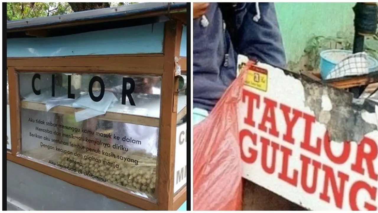 6 Tulisan Nyeleneh di Gerobak Jajanan SD Olahan Telur Ini Bikin Mikir