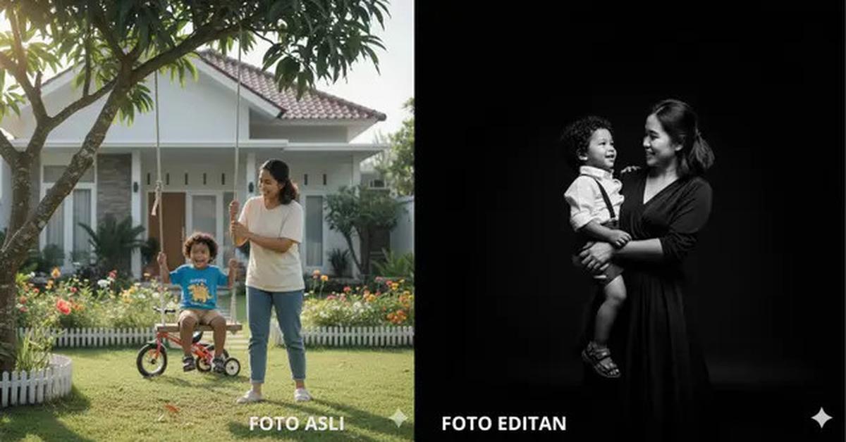 7 Prompt Gemini AI Viral Edit Foto Ibu dan Anak yang Masih Kecil ala Photoshoot