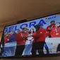 Dua Orang Atlet Pencak Silat Peraih Medali Emas Asian Games 2018, Hanifan Yudani dan Pipiet Kamelia Resmi Bertunangan. Hanif Melamar Pipiet Saat Siaran Langsung di SCTV (Aditya Eka Prawira/Liputan6.com)