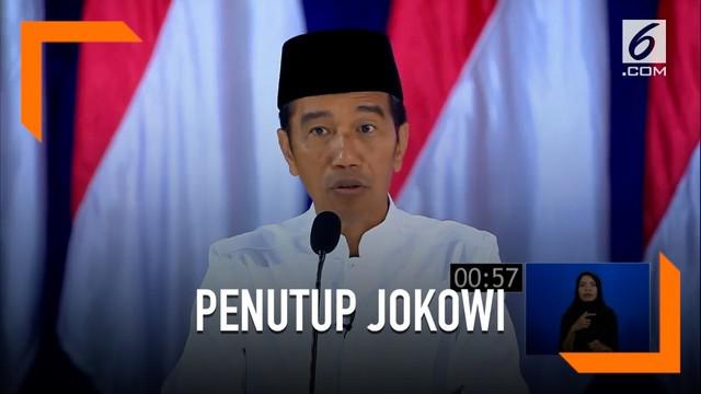 Pada penutupan debat capres, Jokowi berpesan untuk jangan pesimis dan mudah menyerah dalam mengelola negara.