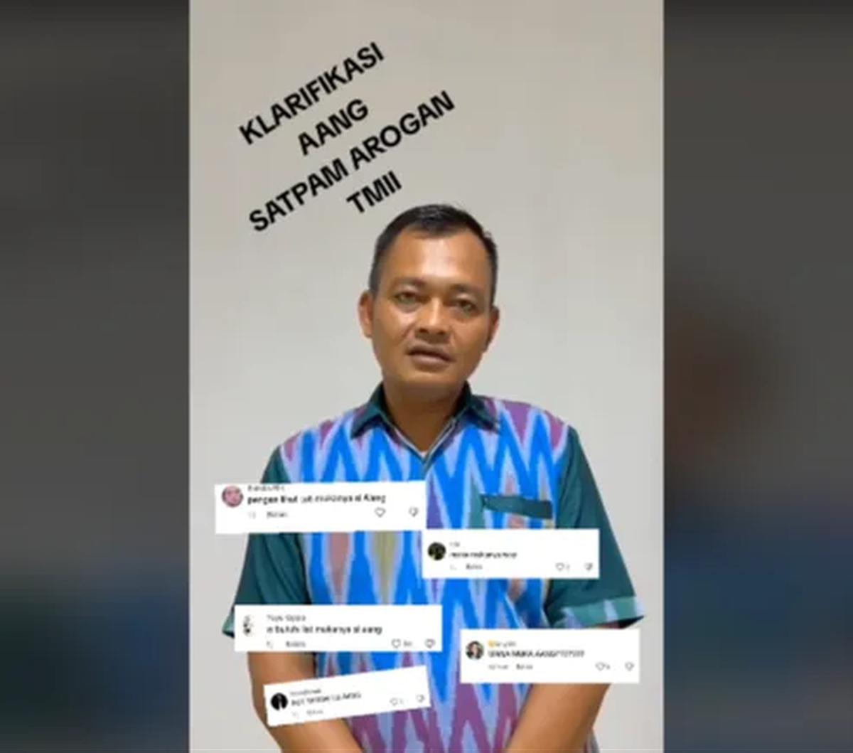 Sementara itu, Humas TMII Novera Mayang Sari menyampaikan aksi bentak dari satpam itu adalah bagian dari penertiban PKL tidak resmi.