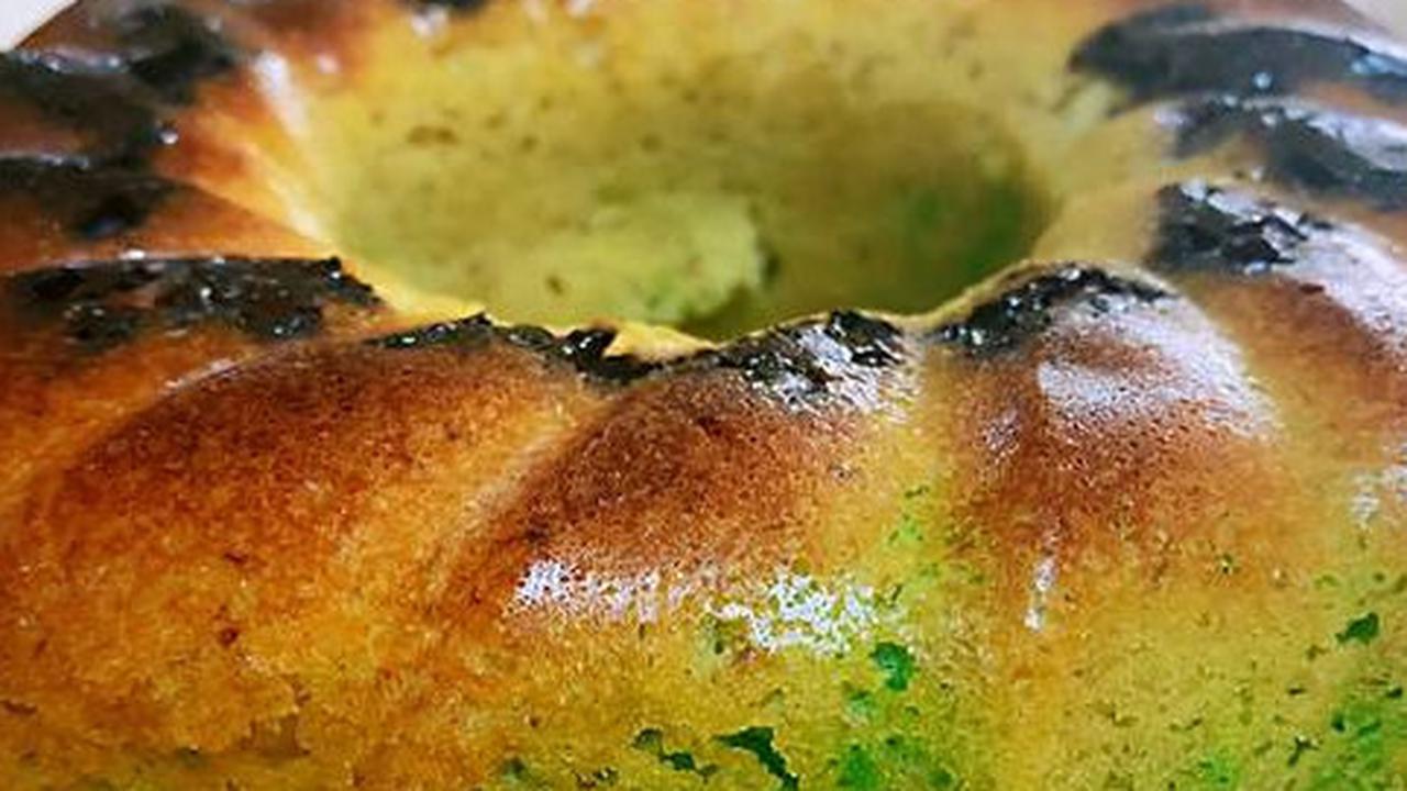 ilustrasi bolu pisang pandan