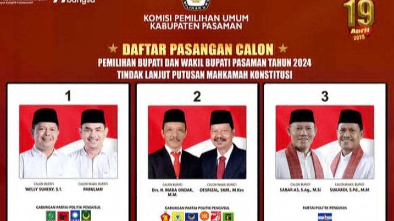 PSU Pasaman, Tingkat Partisipasi Pemilih Turun dari Pilkada Serentak 2024