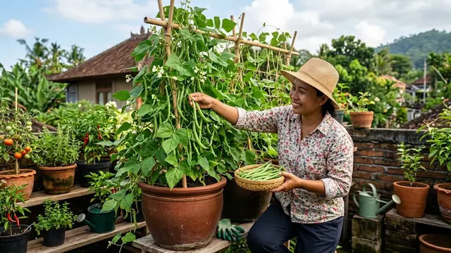 Cara Menanam Buncis di Pot untuk Kebun Rumah/AI Generated