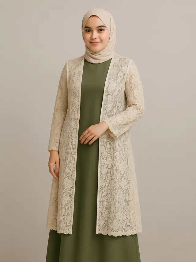 Tips Memilih Outer Brokat untuk Gamis (Foto: ChatGPT)