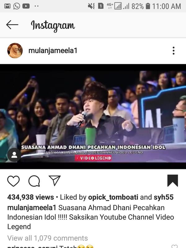 Potongan momen antara Ahmad Dhani dan Maia Estianty tersebut rupanya diunggah oleh Mulan Jameela di Instagram pribadinya
