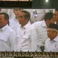 Presiden Joko Widodo atau Jokowi dan Wakil Presiden Ma’ruf Amin menghadiri Rapat Pimpinan Nasional (Rapimnas) Partai Gerindra di Indonesia Arena, Senayan, Jakarta pada Sabtu (31/8/2024). (Foto: Liputan6.com/Delvira Hutabarat).