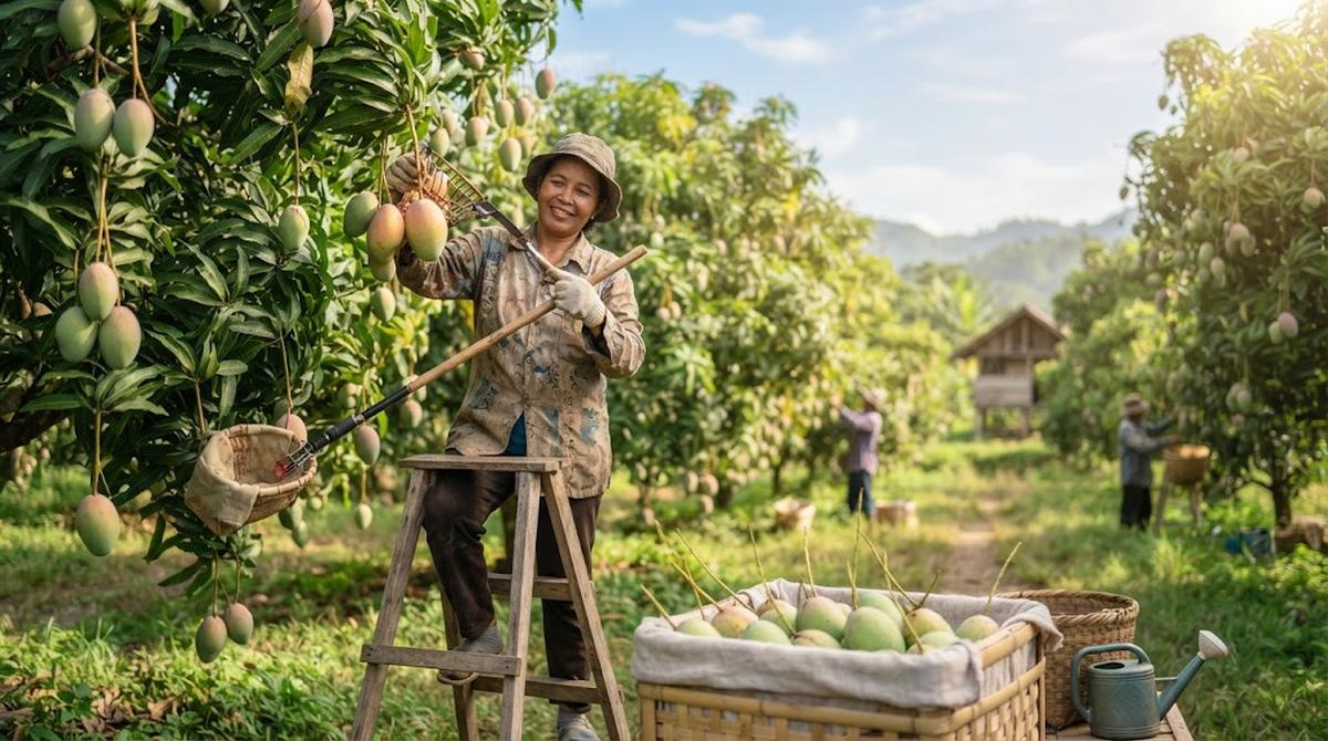 Tips Memanen Mangga agar Tidak Mudah Busuk/AIGenerated