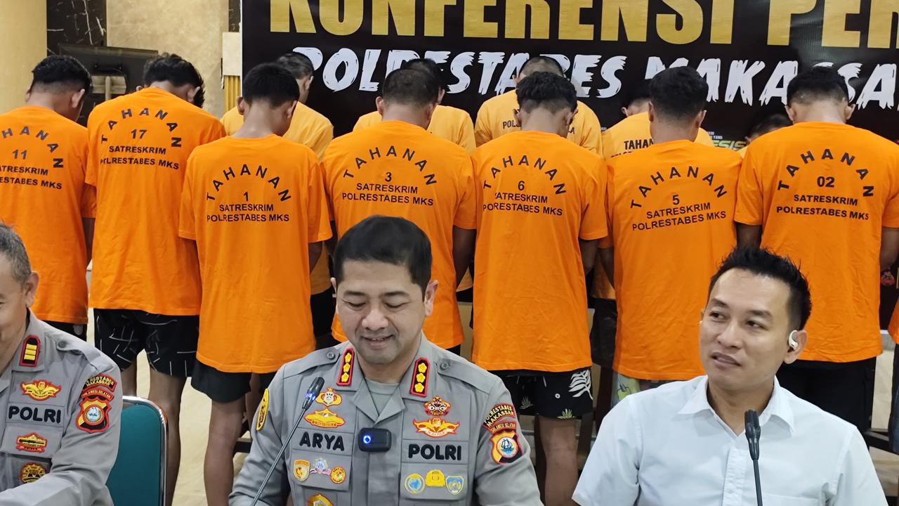 Polisi Tangkap 27 Orang Buntut Pembusuran 7 Warga dan 1 Polisi di Makassar