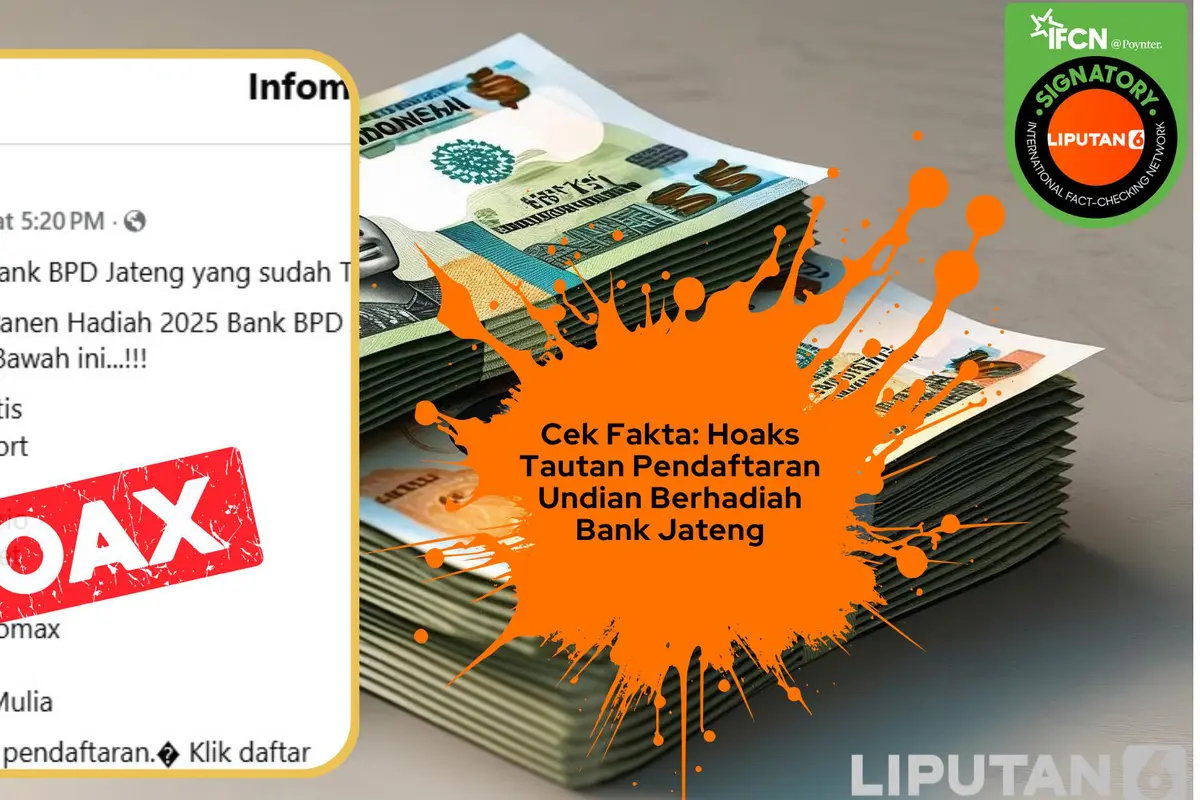 Cek fakta tautan pendaftaran undian berhadiah Bank Jateng