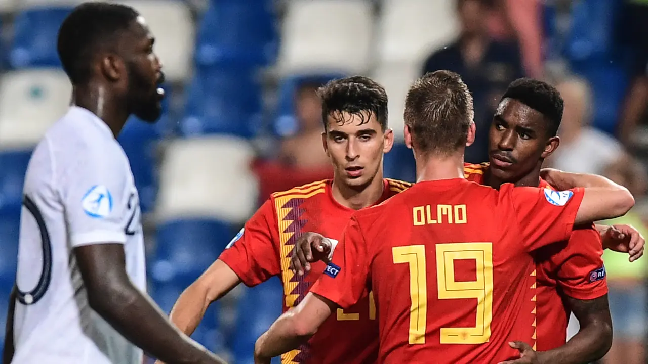 Timnas Spanyol lolos ke babak final Piala Eropa U-21 usai mengalahkan Prancis 4-1.