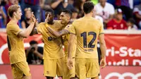 Barcelona menang 2-0 atas&nbsp;New York Red Bulls pada laga pramusim di Red Bull Arena, New Jersey, Minggu (31/7/2022) pagi WIB. (Ira L. Black / GETTY IMAGES NORTH AMERICA / Getty Images via AFP)