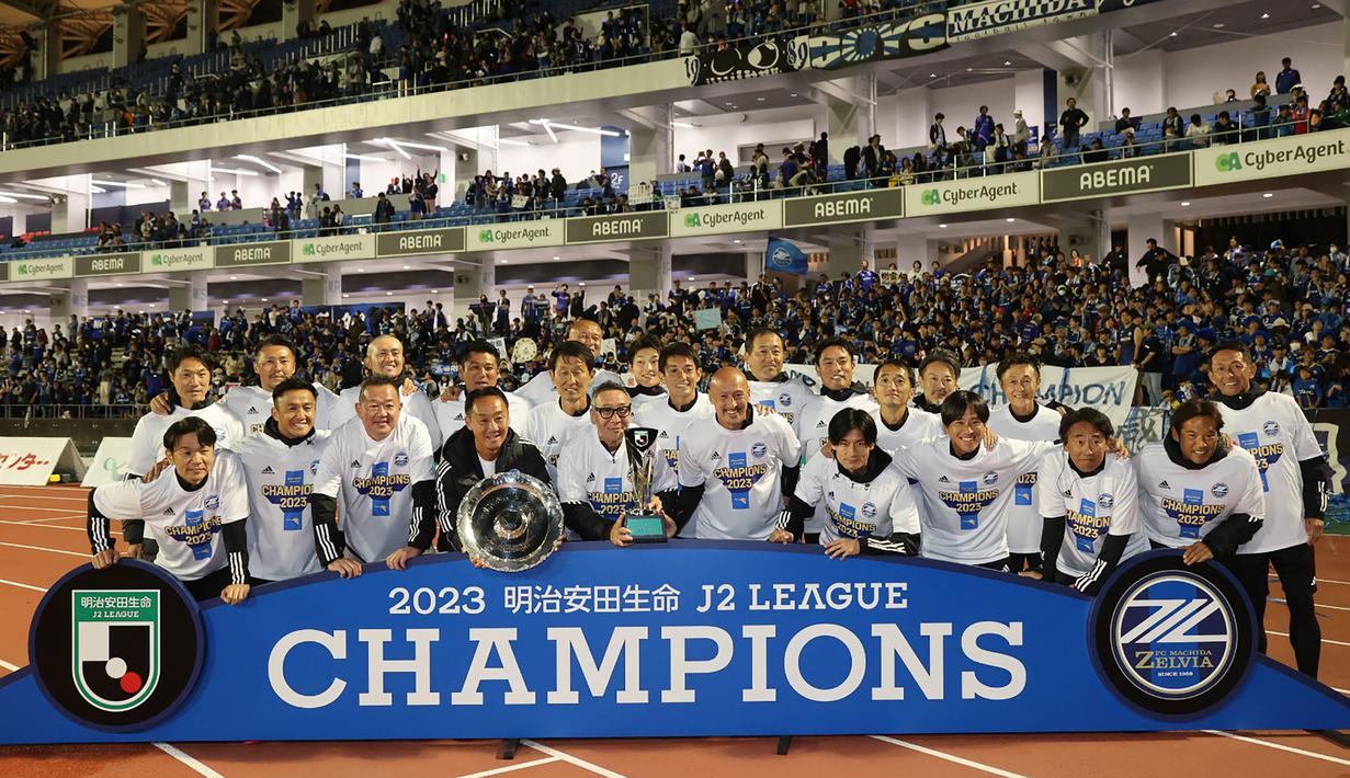 Dari 42 laga, Machida Zelvia meraih 87 poin, unggul 12 angka dari pesaing terdekat, Jubilo Iwata di peringkat
kedua, menunjukkan betapa mendominasinya mereka musim ini. (J.LEAGUE)