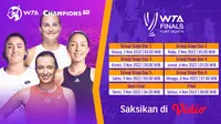 Nonton Link Live Streaming WTA Finals Forth Worth di Vidio: Aksi 8 Peringkat Terbaik Dunia