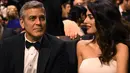 Kebahagiaan tengah bersama George Clooney dan Amal Alamuddin. Belum lama ini mereka baru saja dikaruniai sepasang anak kembar dan pastinya mereka telah menjadi orang tua secara resmi. (AFP/Bintang.com)