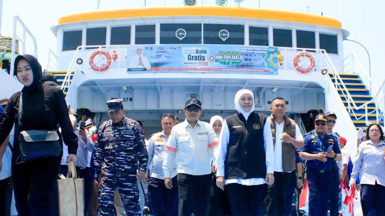 Mudik Gratis Jawa Timur: Gubernur Khofifah Lepas Kapal dari Jangkar Menuju Raas