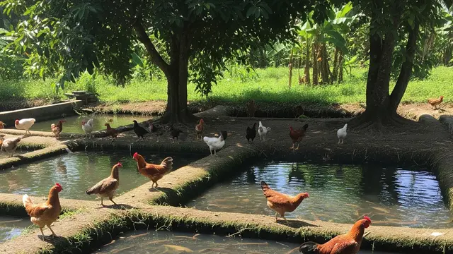 Ikan Diternak Bersama Ayam.