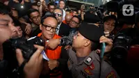 Wakil Menteri Tenaga Kerja (Wamenaker) Immanuel Ebenezer ditangkap terkait dugaan pemerasan dilakukan terhadap perusahaan-perusahaan terkait pengurusan sertifikasi K3 (Kesehatan dan Keselamatan Kerja). (Liputan6.com/Helmi Fithriansyah)