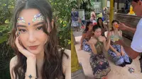 7 Potret Karen Vendela Jalani Ritual Melukat, Menawan Pakai Baju Adat Bali