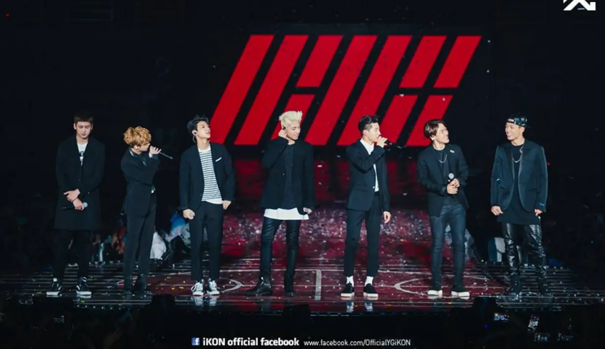 iKON sukses menggelar konser solo perdana di Seoul, Korea Selatan, baru-baru ini, di hadapan 13 ribu penggemar. (YG Entertainment)