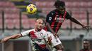 Franck Kessie merupakan pemain AC Milan yang memiliki nilai transfer sebesar 55 juta euro. Kontraknya bersama Rossoneri akan berakhir pada tahun 2022. (Foto: AFP/Miguel Medina)