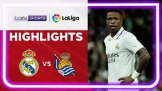 Berita video highlights laga pekan ke-19 Liga Spanyol (LaLiga) 2022/2023 antara Real Madrid melawan Real Sociedad yang berakhir dengan skor 0-0, Senin (30/1/2023) dini hari WIB.