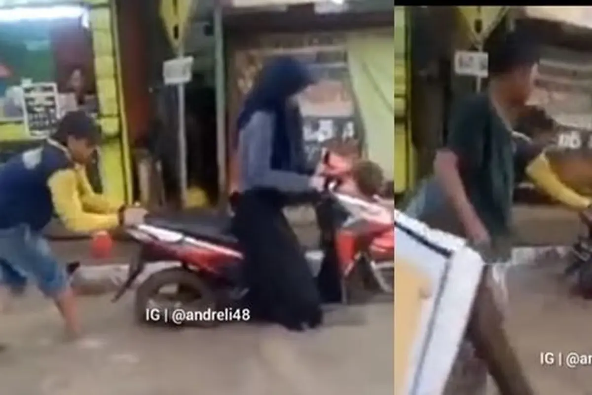 Pemotor terobos jalan dicor