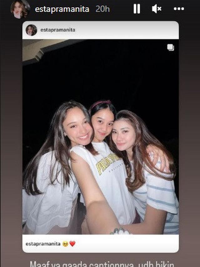 Momen perpisahan Esta Pramanita dengan pemain Love Story The Series (Foto: Instagram @estapramanita)