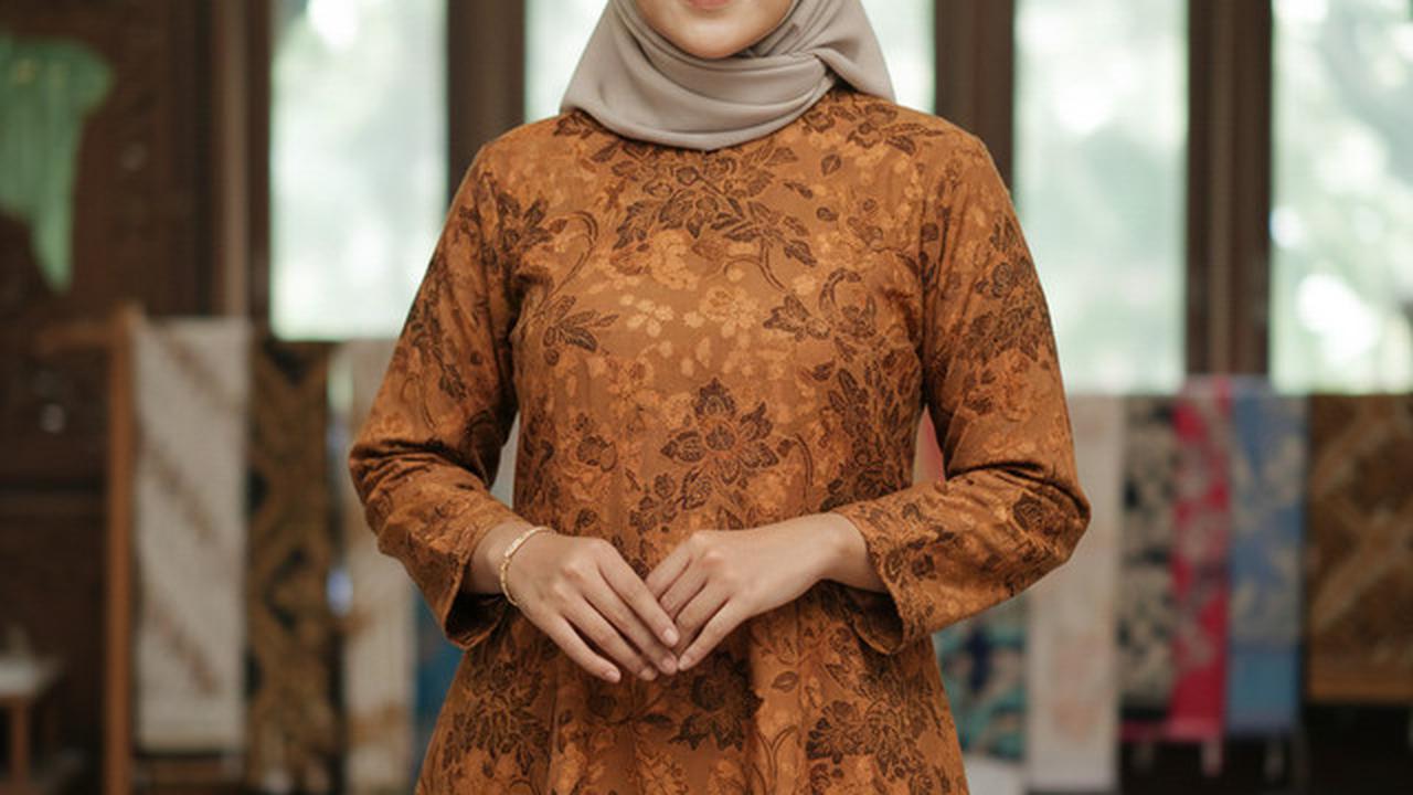 10 Gamis Batik Brokat Warna Netral Favorit 2026, Cocok untuk Berbagai Acara