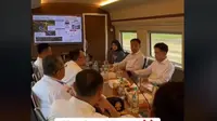 Gibran Rakabuming Gelar Rapat di Kereta Cepat Whoosh, Durasinya Jadi Sorotan Warganet. foto: TikTok @gibran_rakabuming