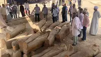 Peti mati dari Zaman Kuno ditemukan masih tersegel di Luxor, Mesir. (Kementerian Barang Antik Mesir)