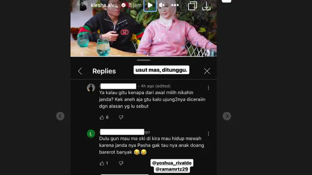 Kiesha Alvaro Tak Terima dengan Komentar Negatif Warganet Soal Okie Agustina, Langsung Usut dan Cari Pelaku. (instagram.com/kiesha.alvaro)