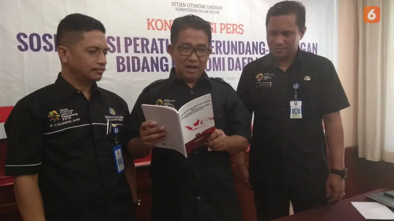 Sekretaris Ditjen Otonomi Daerah Kementerian Dalam Negeri (Kemendagri) Akmal Malik menyebutkan ada 318 usulan daerah otonomi baru yang tercatat di Kementerian Dalam Negeri. (Liputan6.com/Achmad Sudarno)