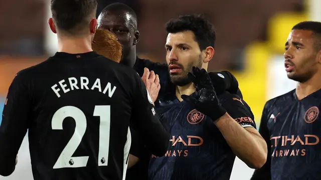 Penyerang Manchester City, Sergio Aguero.